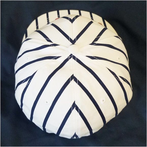 Disney Parks Blue and White Striped Mickey Red Classic Baseball Cap NWT - Picture 6 of 8